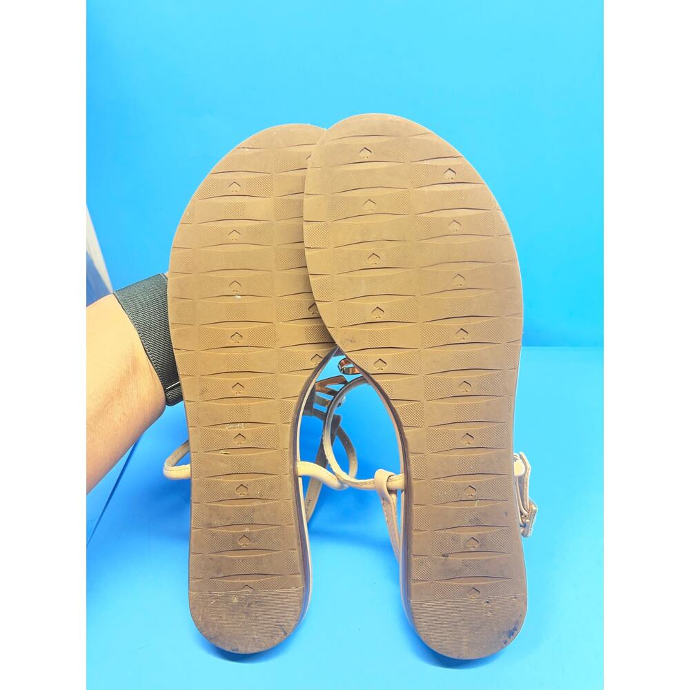 Kate Spade Thing Sandals Some Wear Shown Size 7 Beige - Picture 3 of 9